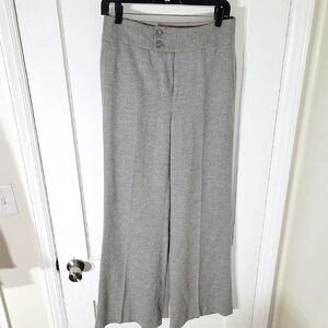 Club Monaco Gray Wool Wide Leg Trousers Fully Lined SZ6
